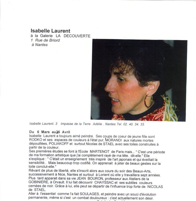 Peinture d'Isabelle Laurent